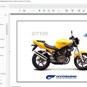 Hyosung GT 125 Parts Manual  - PDF DOWNLOAD
