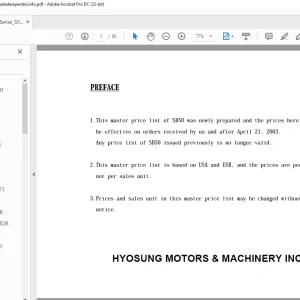 Hyosung Sense 50 Parts Manual -  PDF DOWNLOAD