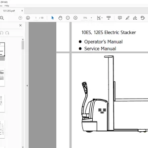 Hyundai 10ES, 12ES Electric Stacker Operator's & Service Manual PDF