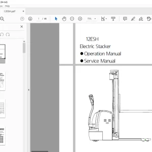 Hyundai 12ESH Electric Stacker Operation & Service Manual PDF