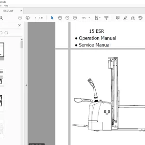 Hyundai 15 ESR Electric Stacker Operation & Service Manual PDF