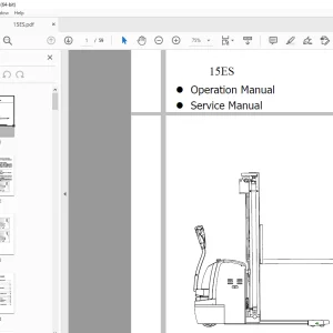 Hyundai 15ES Electric Truck Operation & Service Manual PDF