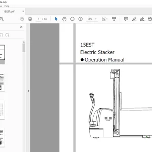 Hyundai 15EST Electric Stacker Operation Manual - PDF DOWNLOAD