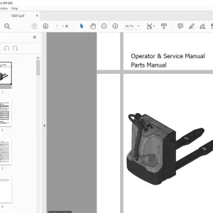 Hyundai 18EP Electric Truck Operation & Service Parts Manual PDF