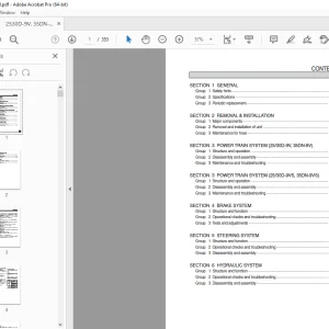 Hyundai Forklift Trucks 2530D-9V 35DN-9V VS-SM Service Manual - PDF