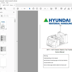 Hyundai Forklift Trucks 66TT/110TT Service Manual - PDF DOWNLOAD