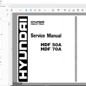Hyundai Forklift Trucks HBF 50A HDF 70A Service Manual - PDF