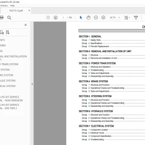 Hyundai Forklift Trucks HLF15-5 Service Manual - PDF DOWNLOAD