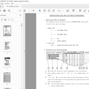 Iseki SF200M SF230M Riding Mower Parts Manual - PDF DOWNLOAD