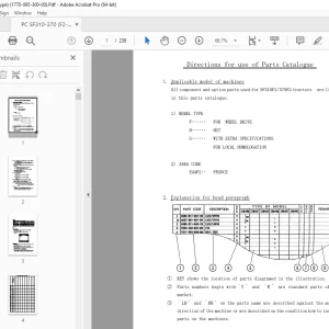 Iseki SF310F2 370F2 Tractor Parts Manual - PDF DOWNLOAD