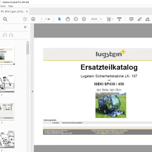 Iseki SF438/450 Ersatzteilkatalog - PDF DOWNLOAD