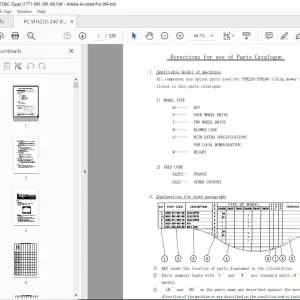 Iseki SFH220 SFH240 Riding Mower Parts Manual - PDF DOWNLOAD