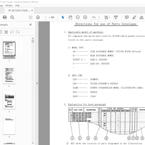 Iseki SG153H Lawn & Garden Tractor Parts Manual (1608-097-100-10) PDF
