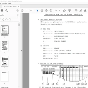 Iseki SG173H Lawn & Garden Tractor Parts Manual (1631-097-100-10) PDF