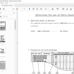Iseki SMM54 Mower Parts Manual 8658-097-200-00 - PDF DOWNLOAD