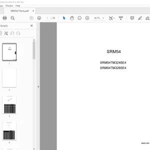 Iseki SRM54 Tractor Parts Manual 8666-095-160-00 - PDF DOWNLOAD