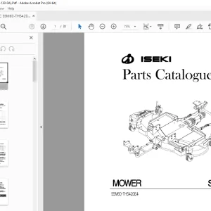 Iseki SSM60 Mower Parts Manual - PDF DOWNLOAD
