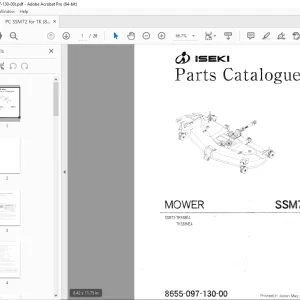 Iseki SSM72 Mower Parts Manual 8655-097-130-00 - PDF DOWNLOAD
