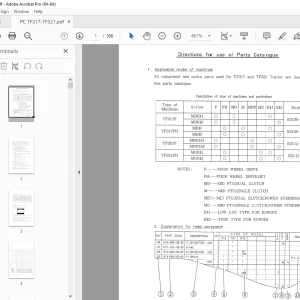 Iseki TF317 & TF321 Tractor Parts Manual - PDF DOWNLOAD