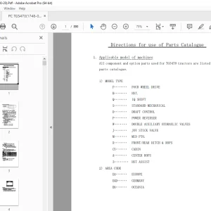 Iseki TG5470 Tractor Parts Manual (1748-097-100-20) - PDF DOWNLOAD