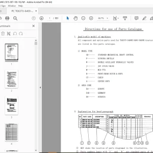 Iseki TG6370 6400H 6490 6490H Tractor Parts Manual (1815-097-100-10) PDF