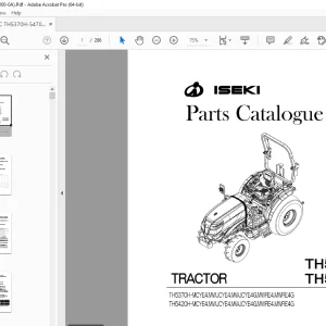 Iseki TH5370H TH5420H Tractor Parts Manual 1848-097-100-00 PDF
