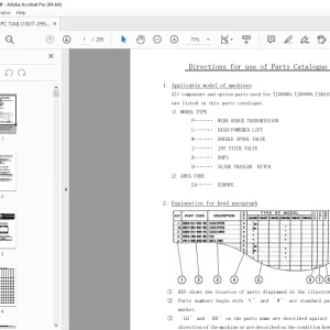 Iseki TJA8080 TJA8090 TJA8100 Tractor Parts Manual 1807-095-120-00 PDF
