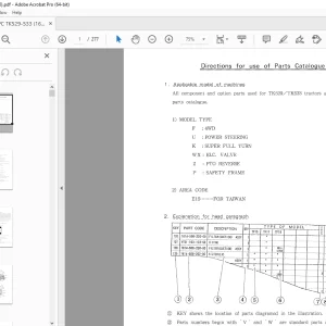 Iseki TK529 TK533 Tractor Parts Manual 1674-097-110-00 - PDF DOWNLOAD