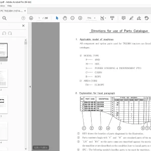 Iseki TK538H Tractor Parts Manual 1674-097-120-00 - PDF DOWNLOAD