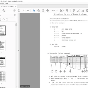 Iseki TM3200,TM3240 Tractor Parts Manual 1750-097-100-10 PDF