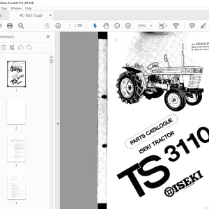 Iseki TS3110 Tractor Parts Manual - PDF DOWNLOAD