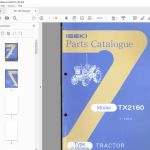 Iseki TX2160 Tractor Parts Manual - PDF DOWNLOAD