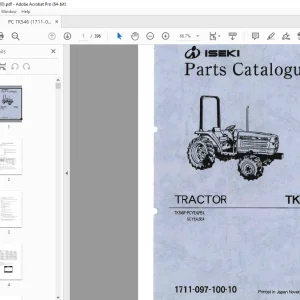 Iseki Tractor TK546 Parts Manual - PDF DOWNLOAD