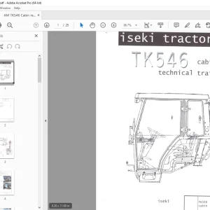 Iseki Tractor TK546 Technical Training Manual - PDF DOWNLOAD