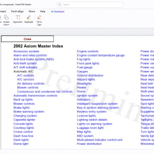 Isuzu 2002 Axiom Electrical Troubleshooting Wiring Diagram Manual - PDF