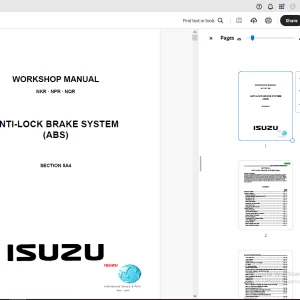 Isuzu NKR NPR  NQR ANTI-LOCK BRAKE SYHSTEM(ABS) Workshop Manual - PDF DOWNLOAD