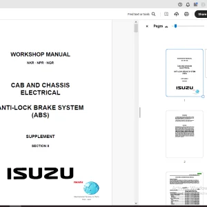 Isuzu CAB & CHASSIS ELECTRICAL ANTI-LOCK BRAKE SYHSTEM(ABS) Workshop Manual - PDF