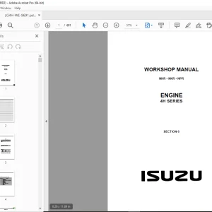 Isuzu Engine 4H Series Workshop Manual - PDF DOWNLOAD