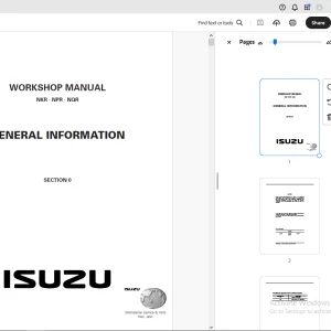Isuzu NHR NKR NPR NQR Workshop Manual LGGEN-WE-0001EU - PDF DOWNLOAD