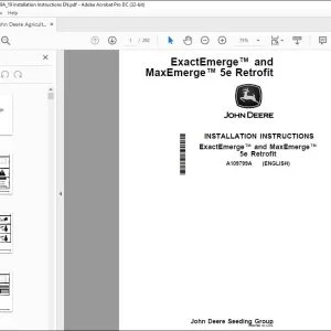 John Deere 5e Retrofit Installation Instructions Manual A109799A -PDF DOWNLOAD 