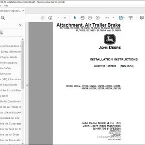 John Deere 6090M, 6100M, 6110M, 6120M, 6125M, 6130M, 6140M Installation Instructions Manual