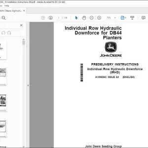John Deere DB44 Planters Installation Instructions Manual A109654C-  PDF DOWNLOAD 