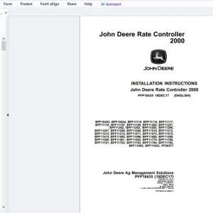 John Deere Rate Controller 2000 Instructions Manual PFP18435 - PDF DOWNLOAD