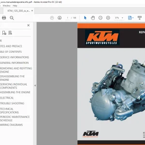 KTM 125/200 Engine Repair Manual  - PDF DOWNLOAD