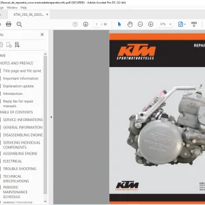 KTM 250 SX ENGINE REPAIR MANUAL  - PDF DOWNLOAD