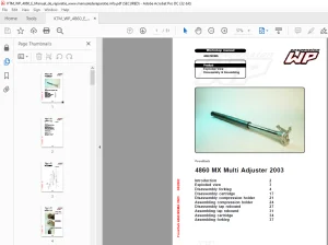 KTM 4860 MX Multi Adjuster 2003 Workshop manual - PDF DOWNLOAD