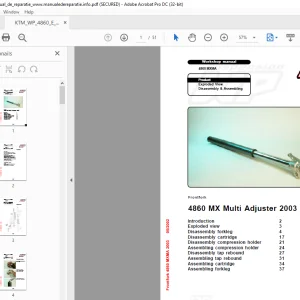 KTM 4860 MX Multi Adjuster 2003 Workshop manual - PDF DOWNLOAD