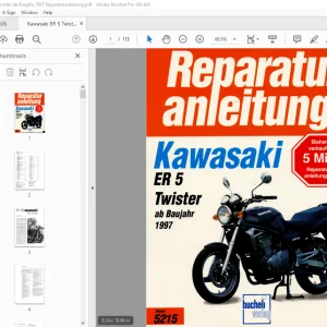 Kawasaki ER 5 Twister ab Baujahr 1997 Reparaturanleitung PDF