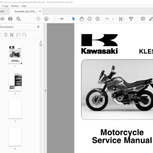 Kawasaki KLE500 Motorcycle Service Manual - PDF DOWNLOAD