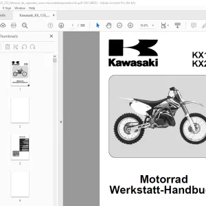 Kawasaki KX125 KX250 Motorrad Werkstatt-Handbuch PDF